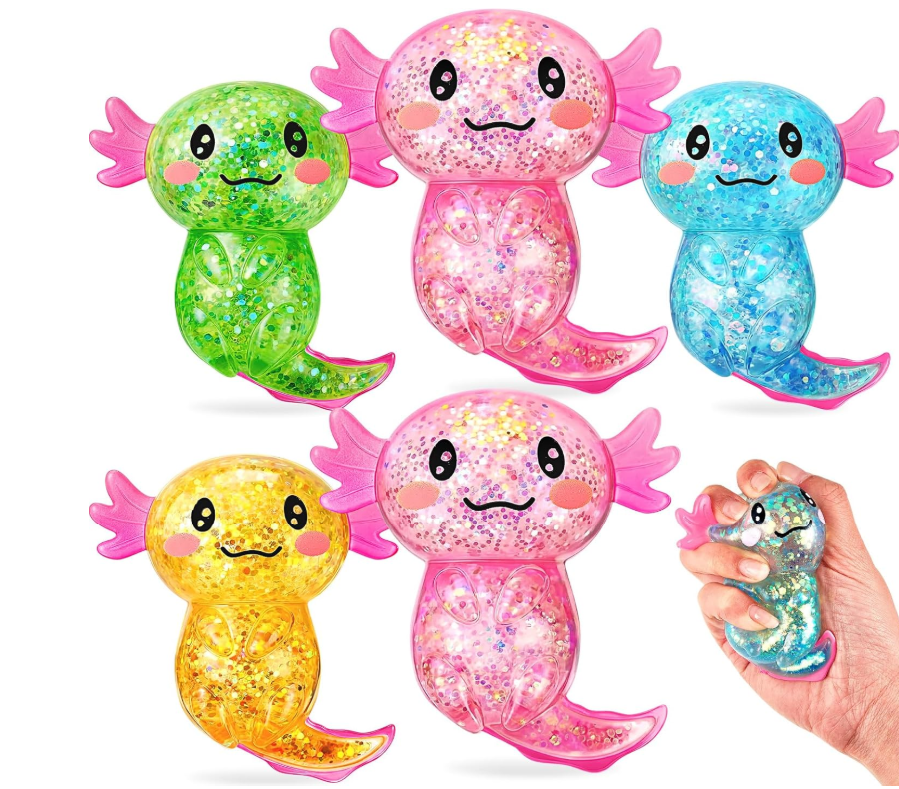 Axolotl Glitter Squishy